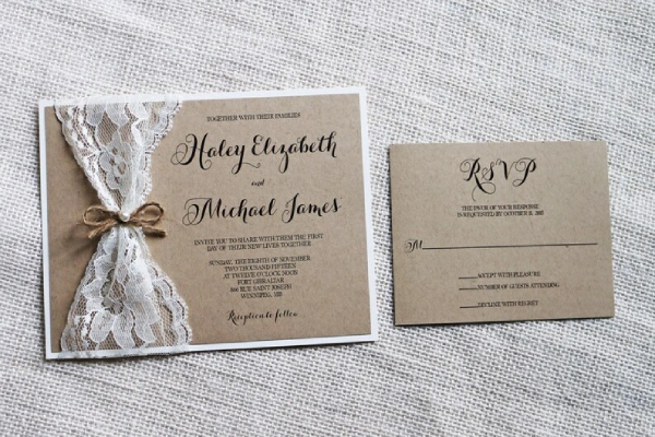 طرح شیک کارت دعوت عروسی با رنگ خاکی