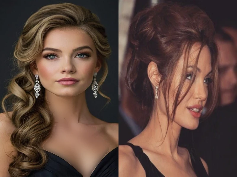 مدل شینیون موی عروس برای صورت مستطیلی