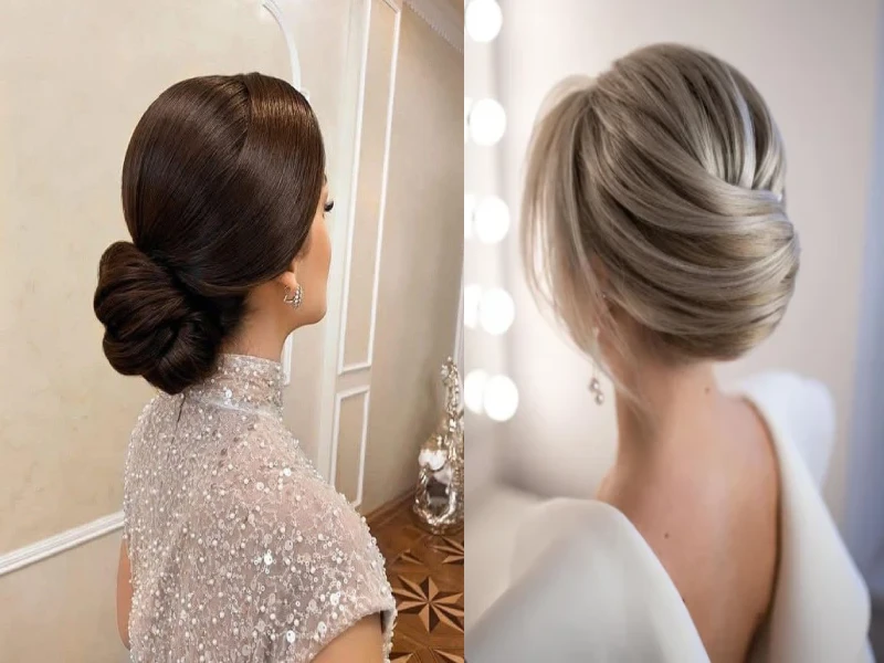 شینیون عروس برای موهای کوتاه