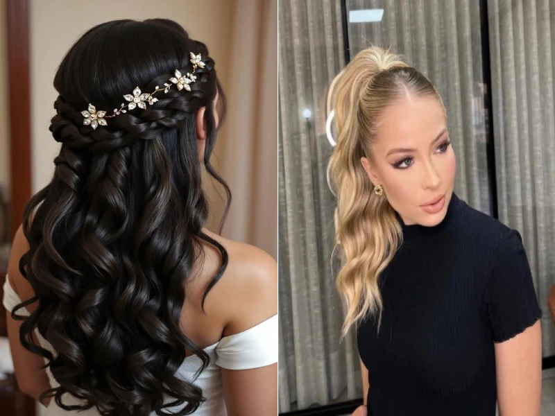 مدل شینیون موی عروس برای موهای چرب